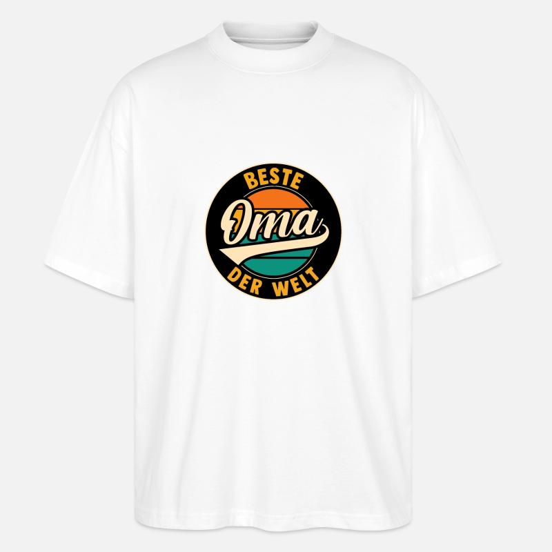 Großmutter Beste Oma - Stanley/Stella Oversized Unisex Bio T-Shirt Blaster 2.0 - Weiß