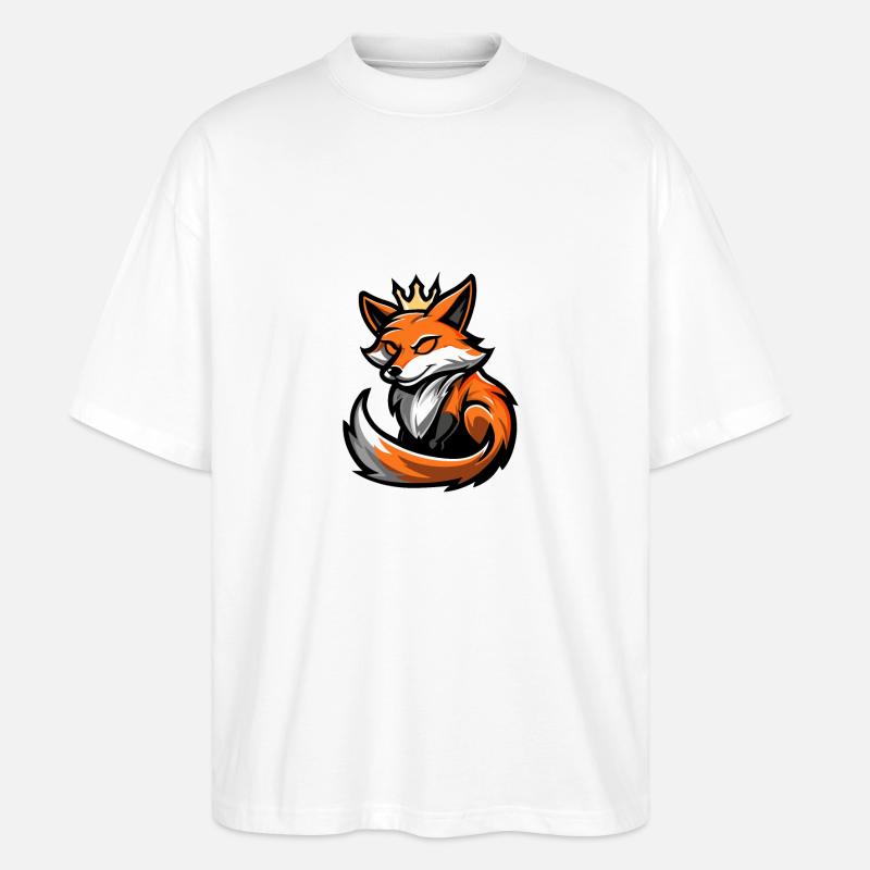 Couronne de dessin animé Fox - T-shirt bio Blaster 2.0 coupe oversize Stanley/Stella Unisexe - blanc