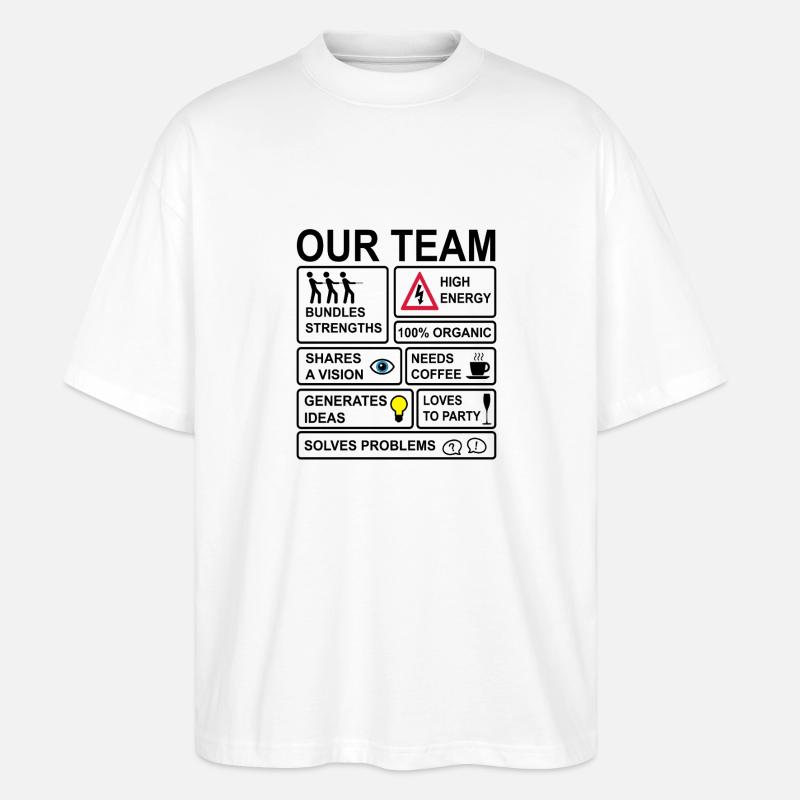 Team - Stanley/Stella Oversized Unisex Bio T-Shirt Blaster 2.0 - Weiß