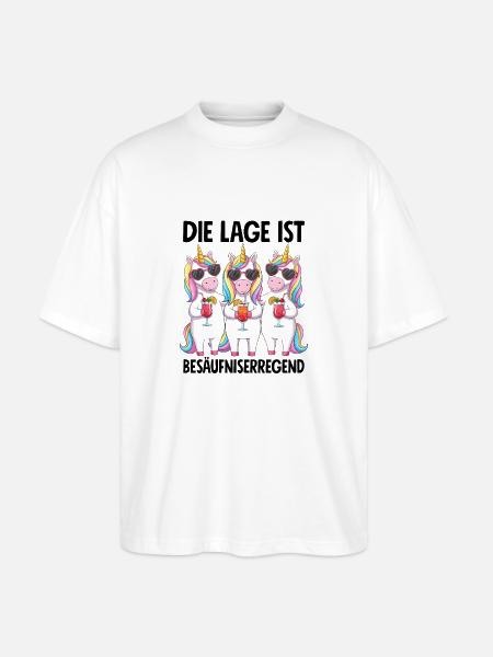 The situation is drunkenness - Stanley/Stella Oversized Unisex Organic T-shirt Blaster 2.0 - white