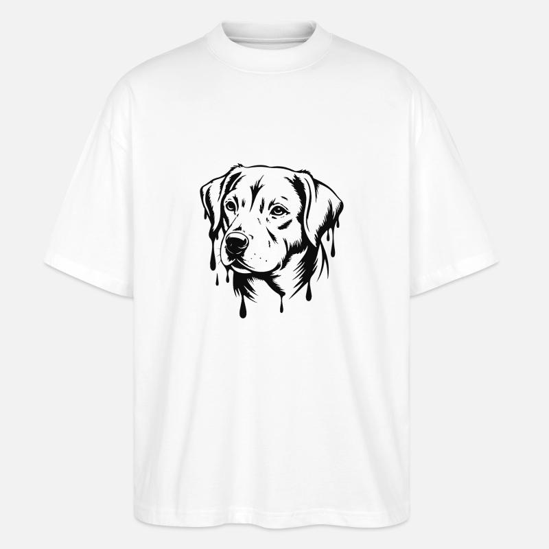 EIN HUND - Stanley/Stella Oversized Unisex Bio T-Shirt Blaster 2.0 - Weiß