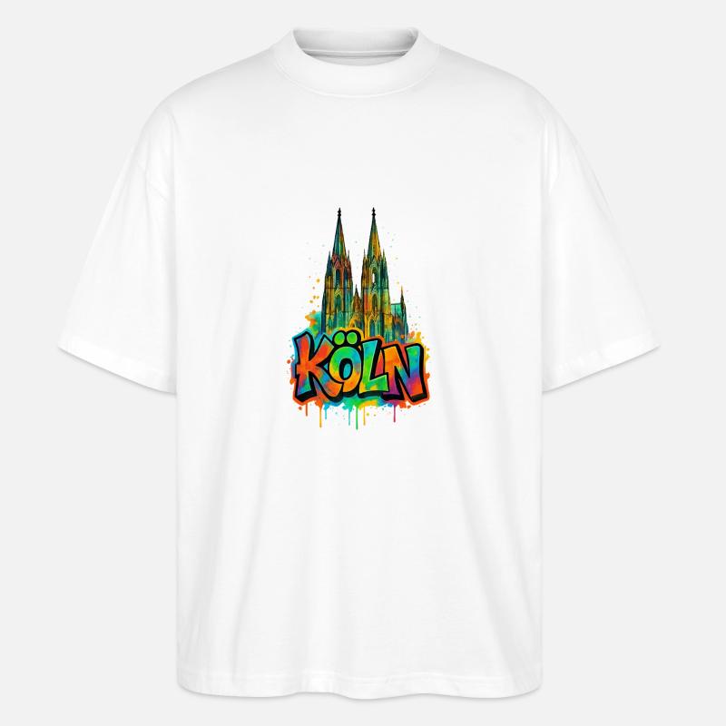Dom Graffiti Style - Stanley/Stella Oversized Unisex Bio T-Shirt Blaster 2.0 - Weiß