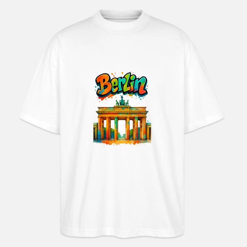Berlin - Stanley/Stella Oversized Unisex Bio T-Shirt Blaster 2.0 - Weiß