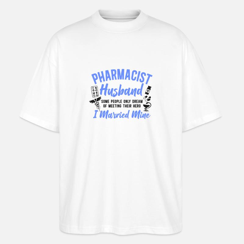 Pharmacy Tech Technician - Stanley/Stella Oversized Unisex Organic T-shirt Blaster 2.0 - white