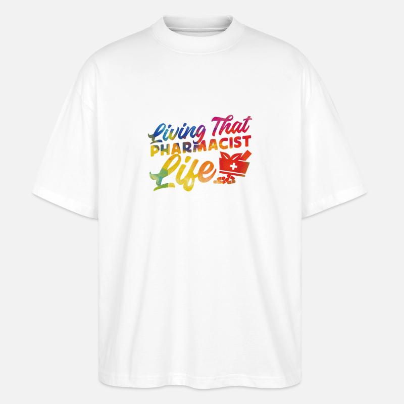 Pharmacy Tech Technician - Stanley/Stella Oversized Unisex Bio T-Shirt Blaster 2.0 - Weiß