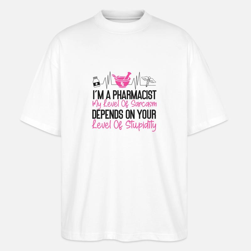 Technicien en pharmacie - T-shirt bio Blaster 2.0 coupe oversize Stanley/Stella Unisexe - blanc