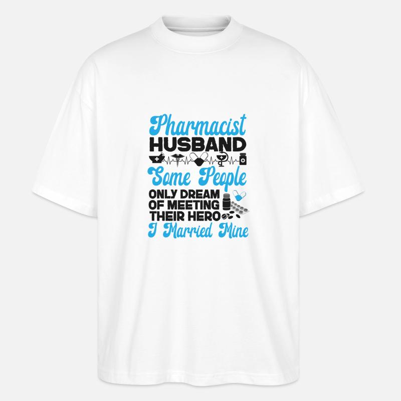 Pharmacy Tech Technician - Stanley/Stella Oversized Unisex Organic T-shirt Blaster 2.0 - white