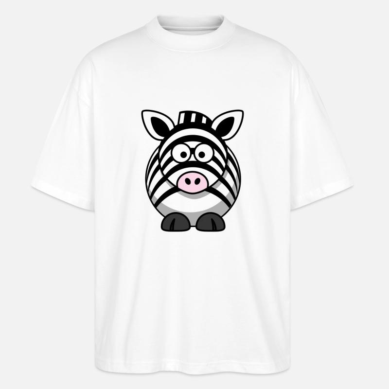 Zebra,Tier,Comic - Stanley/Stella Oversized Unisex Bio T-Shirt Blaster 2.0 - Weiß