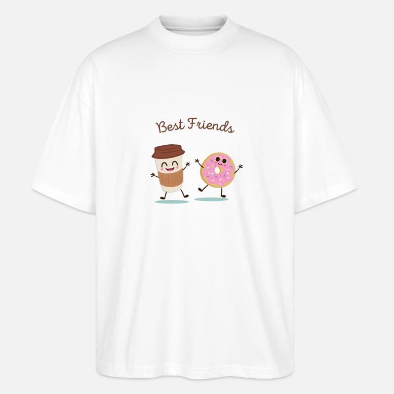 Beste Freunde - Stanley/Stella Oversized Unisex Bio T-Shirt Blaster 2.0 - Weiß