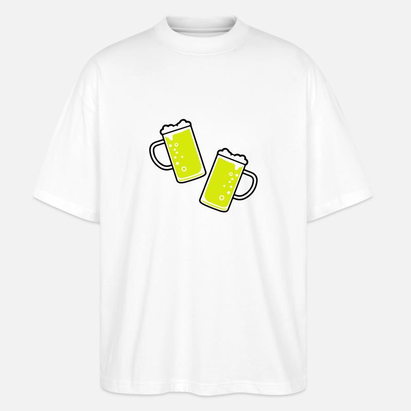 Bierglas Bierkrug Bier - Stanley/Stella Oversized Unisex Bio T-Shirt Blaster 2.0 - Weiß