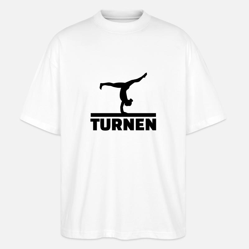 Turnen - Stanley/Stella Oversized Unisex Bio T-Shirt Blaster 2.0 - Weiß