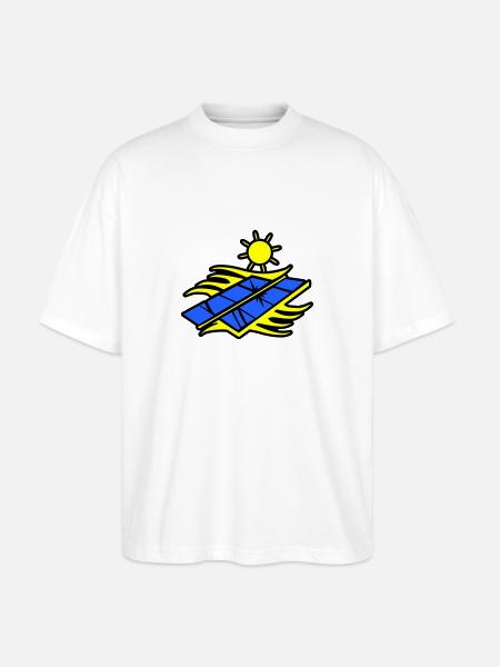 Solar energy panels - Stanley/Stella Oversized Unisex Organic T-shirt Blaster 2.0 - white