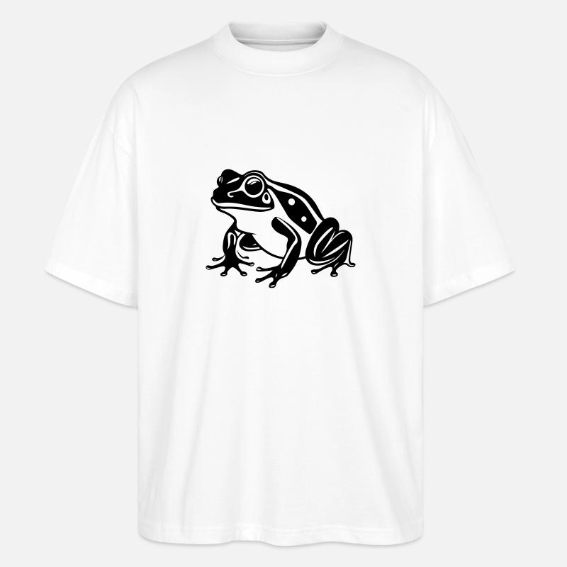 Frosch Tier - Stanley/Stella Oversized Unisex Bio T-Shirt Blaster 2.0 - Weiß