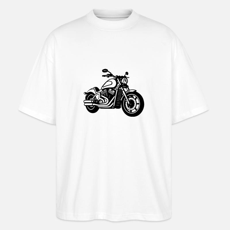 Motorrad Biker - Stanley/Stella Oversized Unisex Bio T-Shirt Blaster 2.0 - Weiß