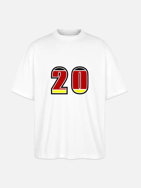 20 Number Germany Jersey - Stanley/Stella Oversized Unisex Organic T-shirt Blaster 2.0 - white