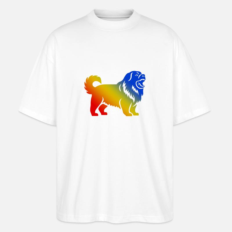 Chow Chow Hund - Stanley/Stella Oversized Unisex Bio T-Shirt Blaster 2.0 - Weiß