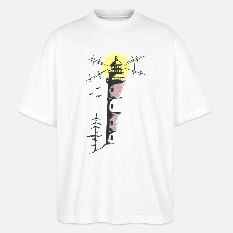 Leuchtturm - Stanley/Stella Oversized Unisex Bio T-Shirt Blaster 2.0 - Weiß