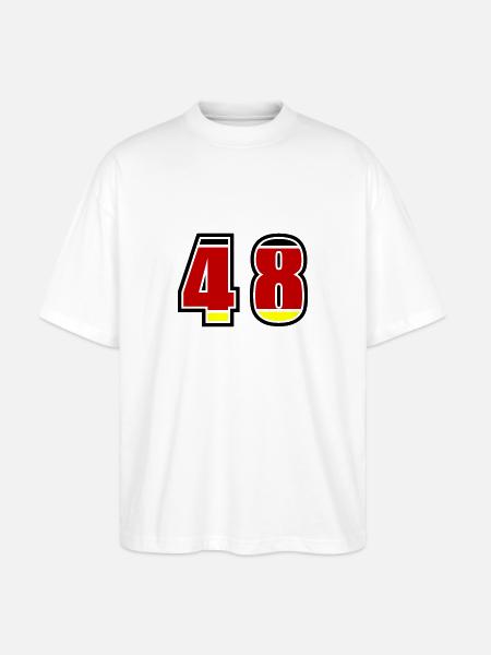 48 Number Germany Jersey - Stanley/Stella Oversized Unisex Organic T-shirt Blaster 2.0 - white