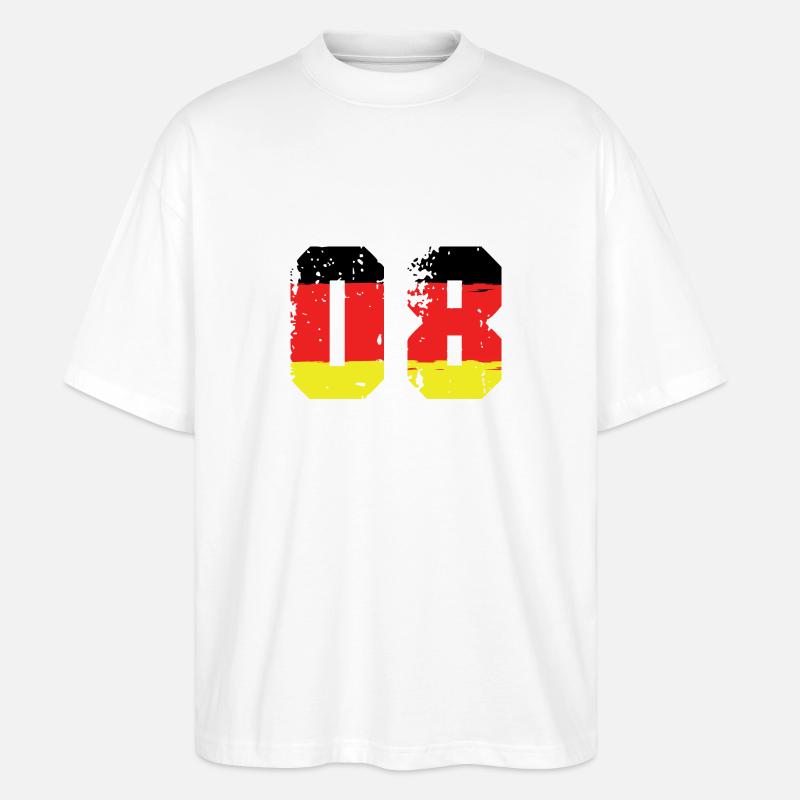 8 Number Germany Jersey - Stanley/Stella Oversized Unisex Organic T-shirt Blaster 2.0 - white