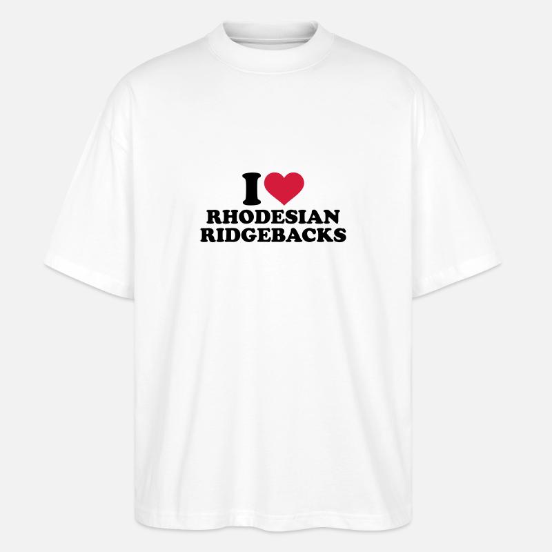 Rhodesian Ridgeback - Stanley/Stella Oversized Unisex Bio T-Shirt Blaster 2.0 - Weiß