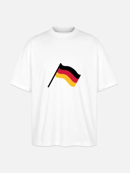 Germany flag - Stanley/Stella Oversized Unisex Organic T-shirt Blaster 2.0 - white