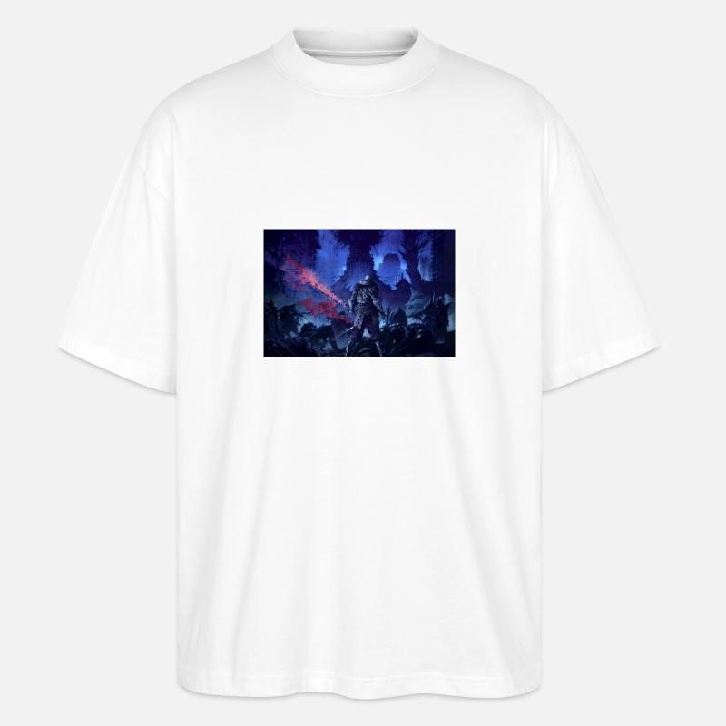 Le cimetière - T-shirt bio Blaster 2.0 coupe oversize Stanley/Stella Unisexe - blanc