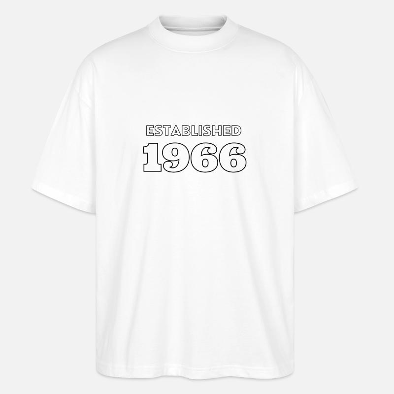 Established 1966 - Stanley/Stella Oversized Unisex Bio T-Shirt Blaster 2.0 - Weiß