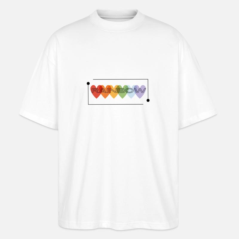 Rainbow - Stanley/Stella Oversized Unisex Bio T-Shirt Blaster 2.0 - Weiß
