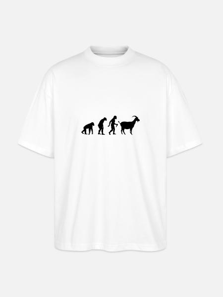 Goat Evolution - Stanley/Stella Oversized Unisex Organic T-shirt Blaster 2.0 - white