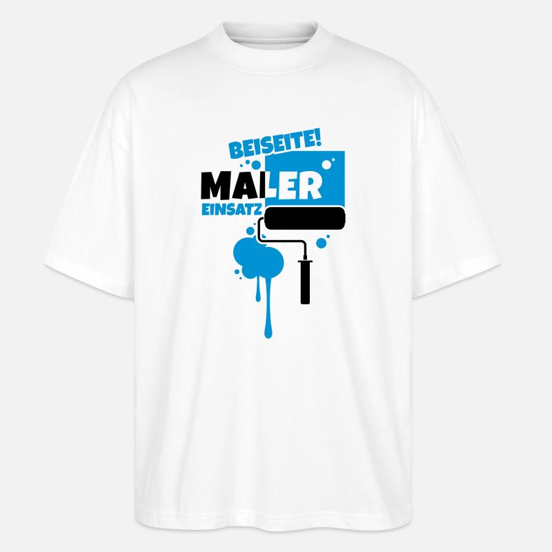 beruf maler - Stanley/Stella Oversized Unisex Bio T-Shirt Blaster 2.0 - Weiß