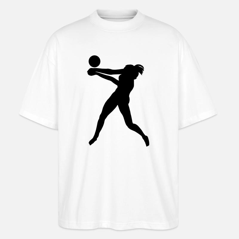 Beachvolleyball - Stanley/Stella Oversized Unisex Bio T-Shirt Blaster 2.0 - Weiß