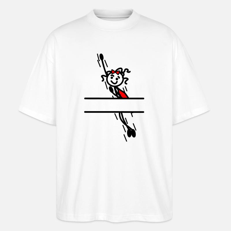 Heldin mit Strahl dazwischen - Stanley/Stella Oversized Unisex Bio T-Shirt Blaster 2.0 - Weiß