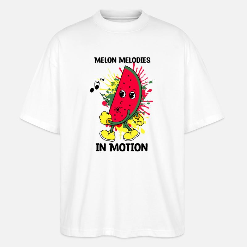 Pfeifende Melone - Stanley/Stella Oversized Unisex Bio T-Shirt Blaster 2.0 - Weiß