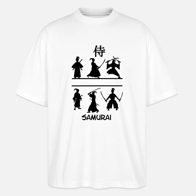 Samouraï avec des épées - T-shirt bio Blaster 2.0 coupe oversize Stanley/Stella Unisexe - blanc
