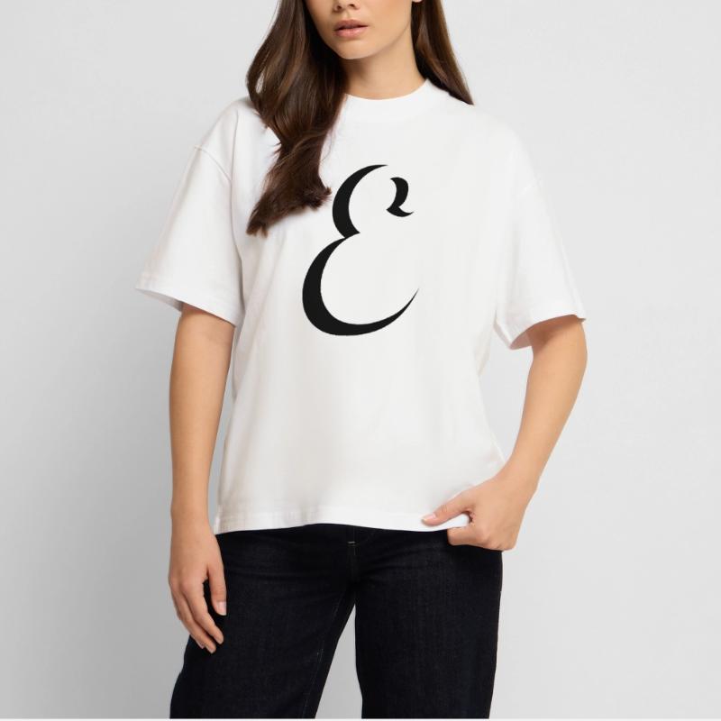 Letter E, Name, der Buchstabe E Stanley/Stella Oversized Unisex Bio T-Shirt Blaster 2.0