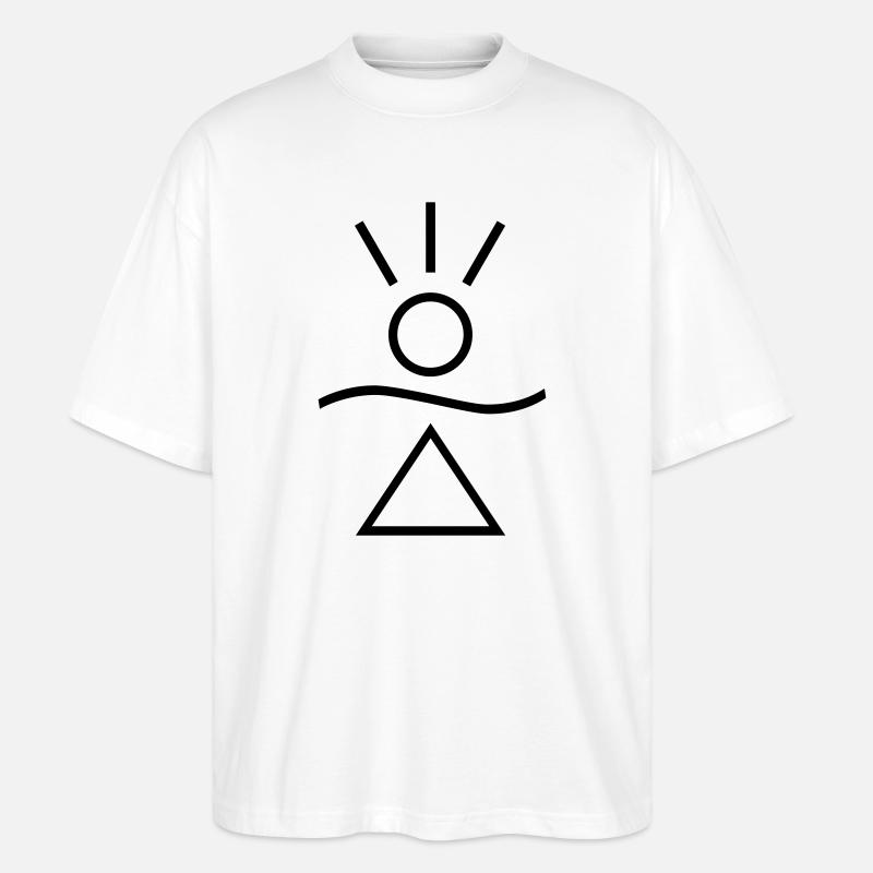 Honnaua - Das Amulett des Glücks - Stanley/Stella Oversized Unisex Bio T-Shirt Blaster 2.0 - Weiß