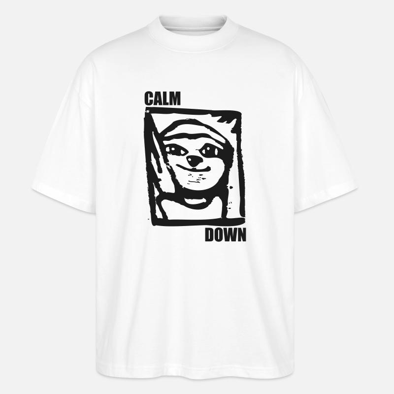 CalmDown - Stanley/Stella Oversized Unisex Bio T-Shirt Blaster 2.0 - Weiß