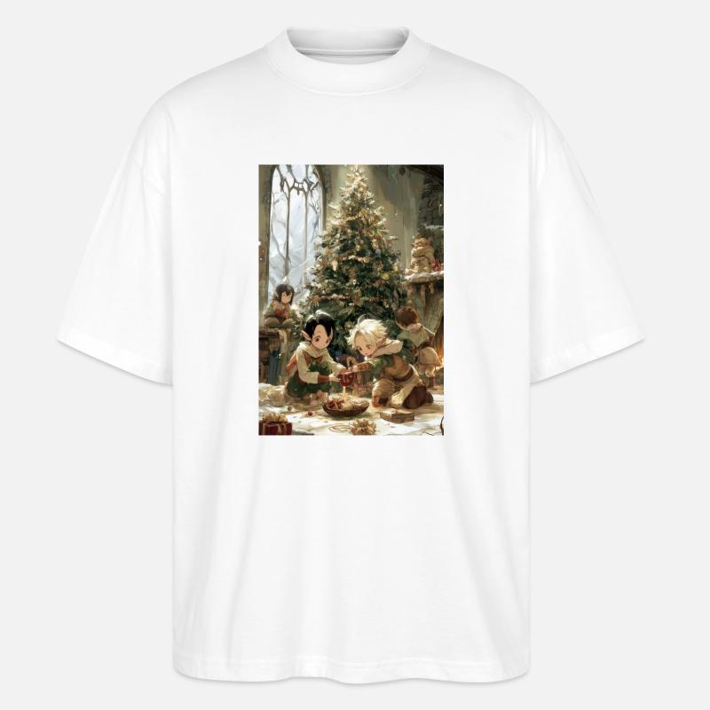 Kinder mit einem Feenbaum - Stanley/Stella Oversized Unisex Bio T-Shirt Blaster 2.0 - Weiß