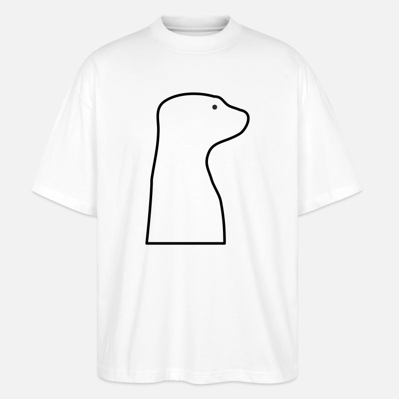 Erdmännchen - Stanley/Stella Oversized Unisex Bio T-Shirt Blaster 2.0 - Weiß