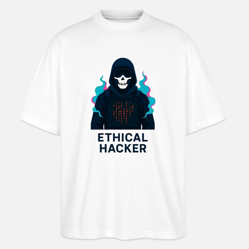 Ethischer Hacker – Cybersicherheit - Stanley/Stella Oversized Unisex Bio T-Shirt Blaster 2.0 - Weiß