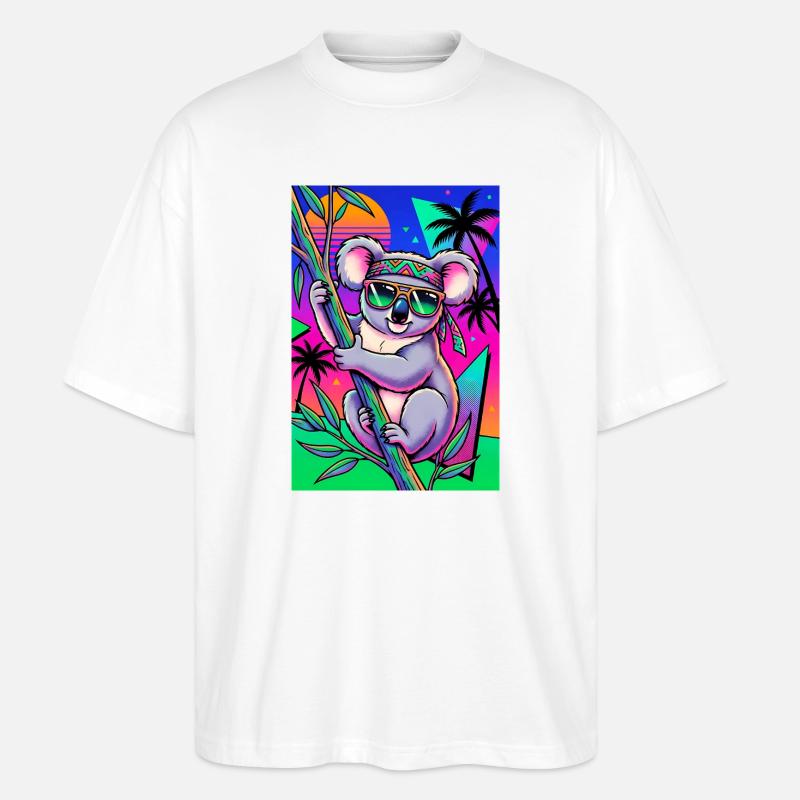 Koala - Stanley/Stella Oversized Unisex Bio T-Shirt Blaster 2.0 - Weiß
