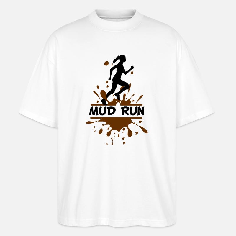 Femme Mud Run – Modder Runner - T-shirt bio Blaster 2.0 coupe oversize Stanley/Stella Unisexe - blanc