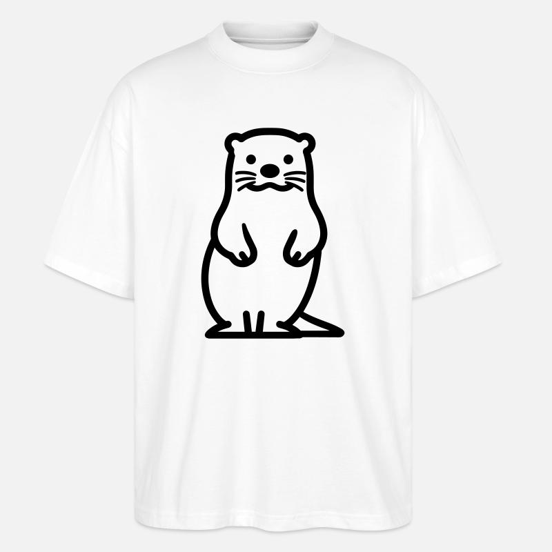 loutre - T-shirt bio Blaster 2.0 coupe oversize Stanley/Stella Unisexe - blanc