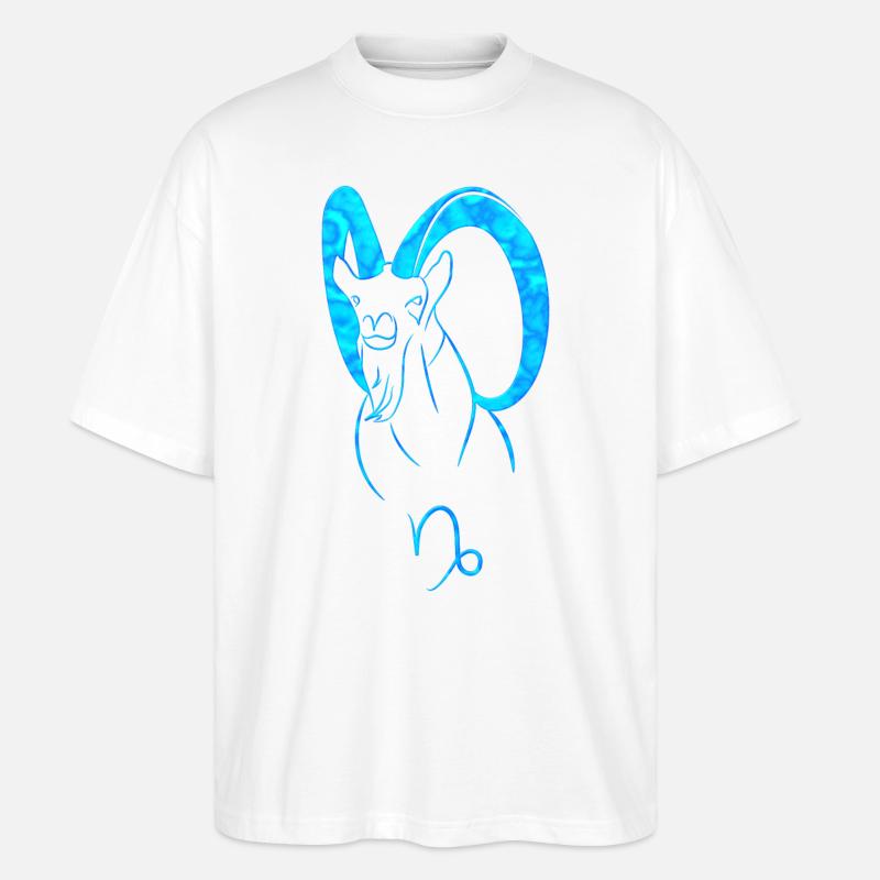 Steinbock - Stanley/Stella Oversized Unisex Bio T-Shirt Blaster 2.0 - Weiß