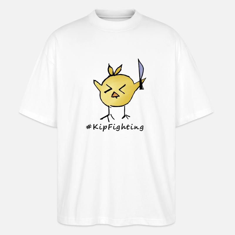 Combat de poulets - T-shirt bio Blaster 2.0 coupe oversize Stanley/Stella Unisexe - blanc