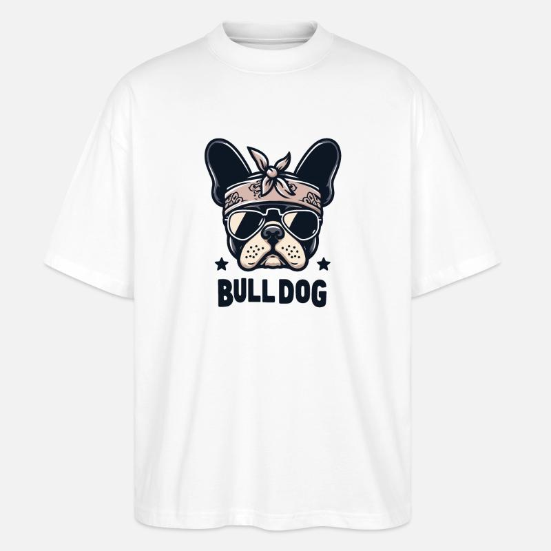 Bulldog Cool Attitude - T-shirt bio Blaster 2.0 coupe oversize Stanley/Stella Unisexe - blanc