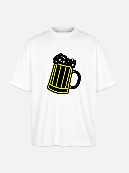 Beer Mug Beer Symbol Cheers - Stanley/Stella Oversized Unisex Organic T-shirt Blaster 2.0 - white