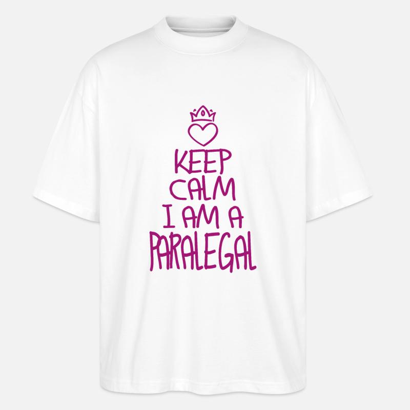 Keep Calm Rechtsanwaltsfachangestellte cool - Stanley/Stella Oversized Unisex Bio T-Shirt Blaster 2.0 - Weiß