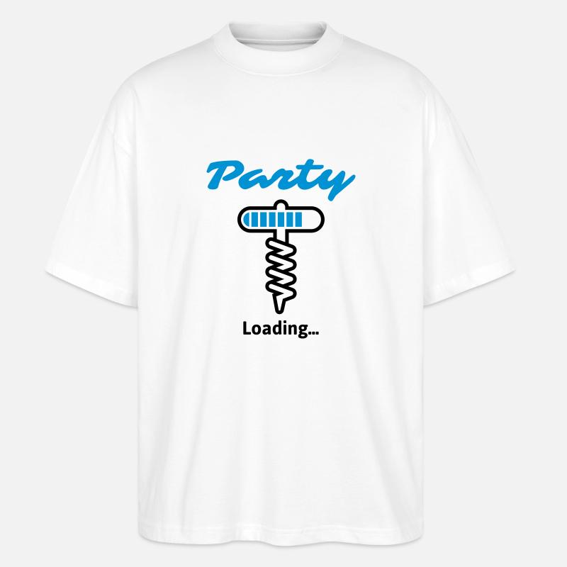 Party Loading... - Stanley/Stella Oversized Unisex Bio T-Shirt Blaster 2.0 - Weiß