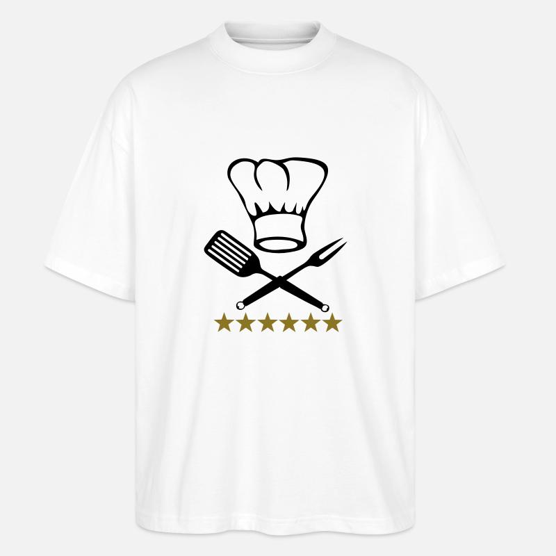 Kochen - Stanley/Stella Oversized Unisex Bio T-Shirt Blaster 2.0 - Weiß